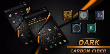 Black Carbon Fiber Theme