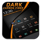 Black Carbon Fiber Theme آئیکن