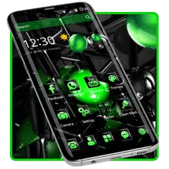 Black Green 3D Theme