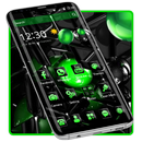 Black Green 3D Theme APK