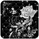 Rose Argent Diamant Amour icône