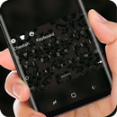 Luxury Black Keyboard Flower Pattern APK