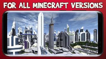 Future city map for MCPE capture d'écran 2