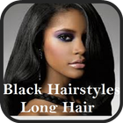 Black Hairstyle with Long Hair ícone