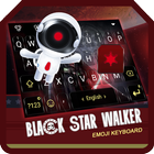 Black Star Walker Theme&Emoji Keyboard أيقونة