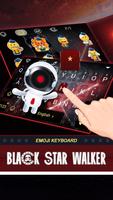 Black Star Walker Theme&Emoji Keyboard تصوير الشاشة 2