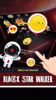 Black Star Walker Theme&Emoji Keyboard تصوير الشاشة 3