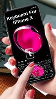 Keyboard for iPhone x black poster