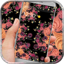 Black pink flower theme APK