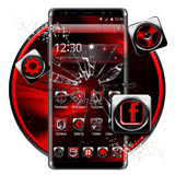 3d black red theme ไอคอน