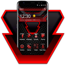 Black Red Tech Theme APK