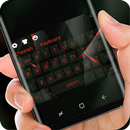 Black Red Polygon Input Glass Theme APK