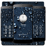 Water drops black theme