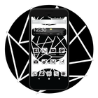 Black and White Geometry Lines icon