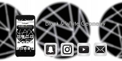 Black and White Geometry Lines captura de pantalla 3