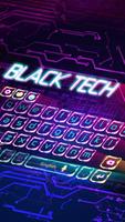 Black Tech Keyboard Theme Affiche