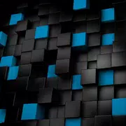 Azul Cubo 3D