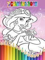 Poster How To Color Disney Princess - Coloring Book Free
