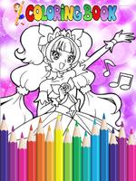 How To Color Pretty Cure - Coloring Book Free Affiche