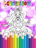 How To Color Pretty Cure - Coloring Book Free ภาพหน้าจอ 1