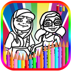 Coloring Book For Subway Surfers آئیکن