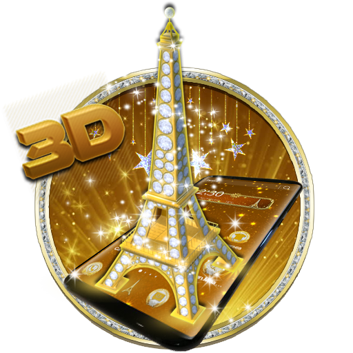 3D Diamond Eiffel Tower Theme
