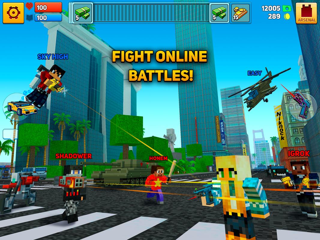 Block City Wars + skins export APK Download Free Simulation GAME for