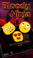 Bloody Ninja Theme&Emoji Keyboard screenshot 3