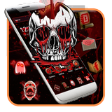 Red Bleed Skull Theme иконка