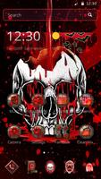 Red Bleed Skull Theme الملصق