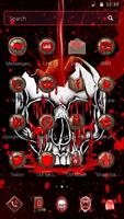 Red Bleed Skull Theme تصوير الشاشة 1