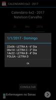 Calendário 6x2 - 2017 - Free screenshot 1