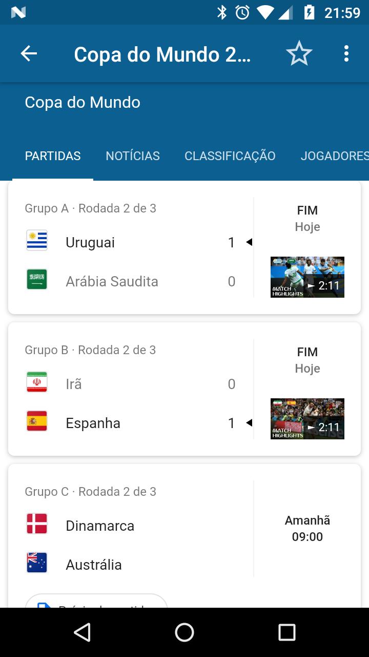 Copa do Mundo 2018: Tabela dos APK برای دانلود اندروید