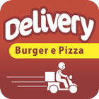 Delivery Burger e Pizza Zeichen