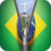 brazil flag zipper lock screen