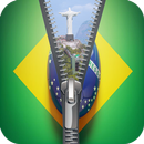 brazil flag zipper lock screen APK