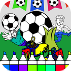 Coloring Book Soccer Teams Brazil and World icon