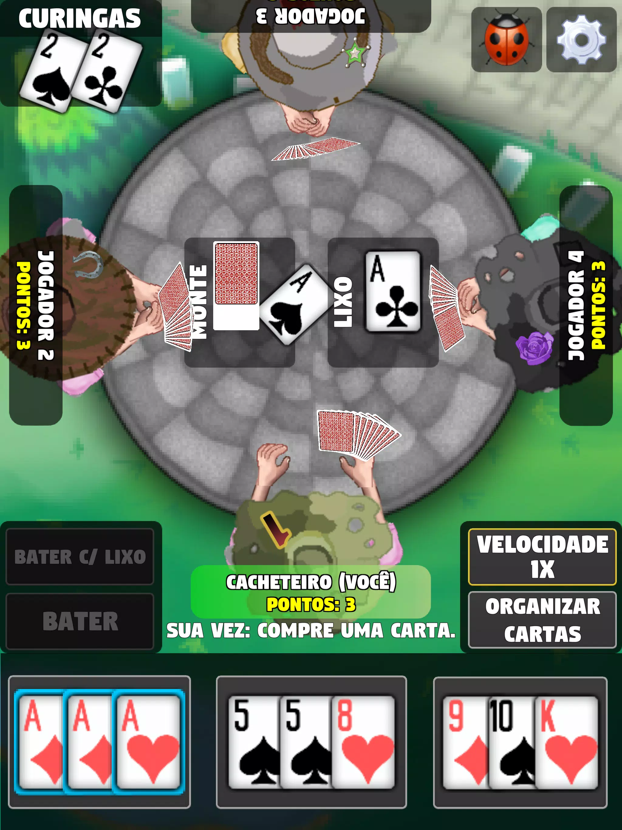 Cacheta Online grátis - Jogos de Cartas