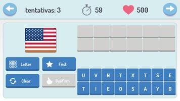 Quiz Hangman World Flags imagem de tela 1