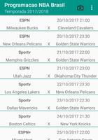 Programação NBA Brasil 2017-2018 स्क्रीनशॉट 2