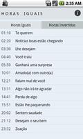 Horas Iguais تصوير الشاشة 1