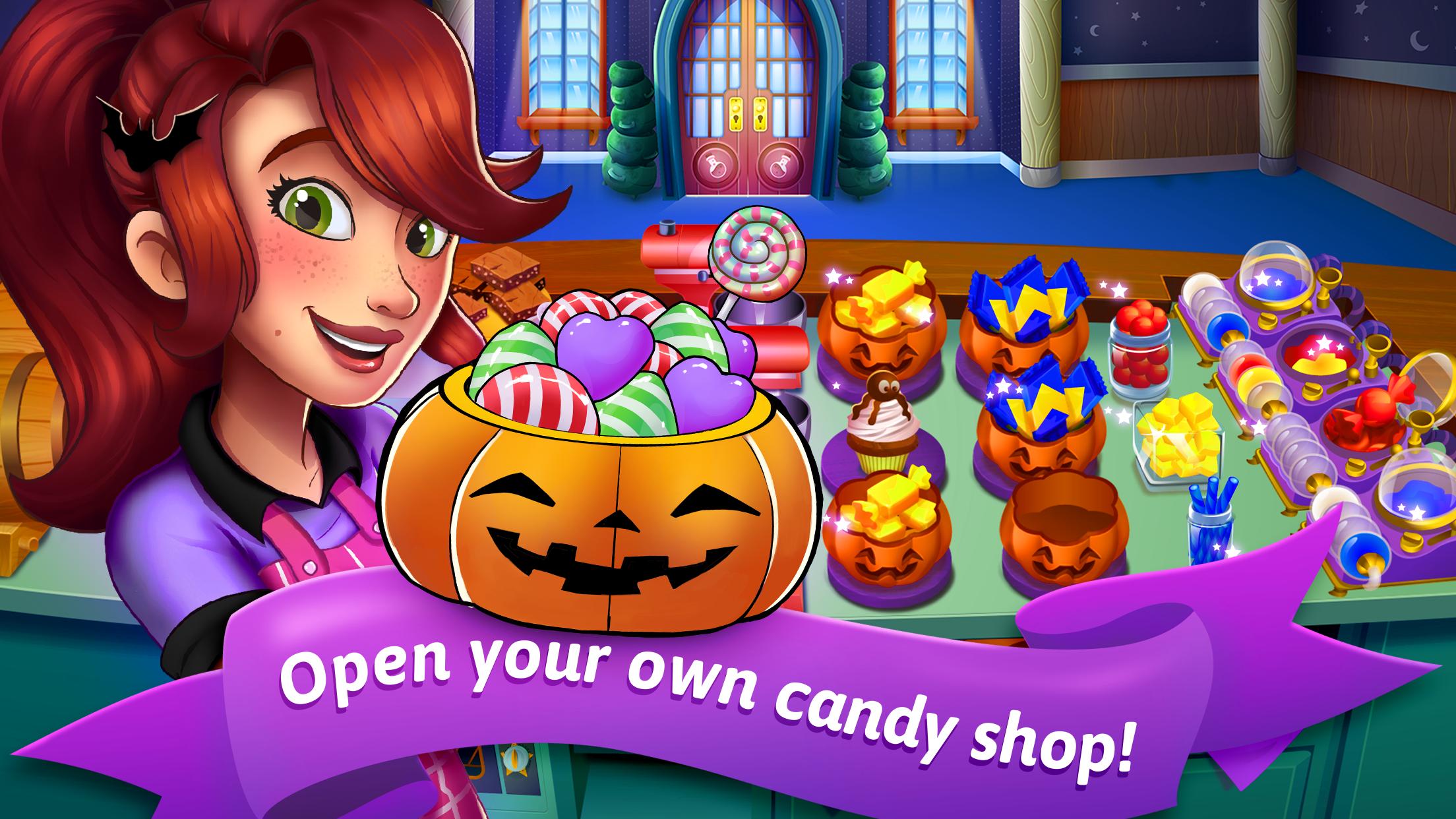 Candy candy shop 1. Candy shop игра. Игра кулинария Хэллоуин. Игры про Хэллоуин и конфеты. Игры шоппинг спа Хэллоуин.
