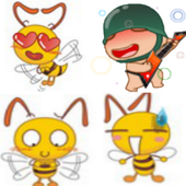 cute emoticons bee icon