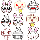 Emoticons rabbit full icon
