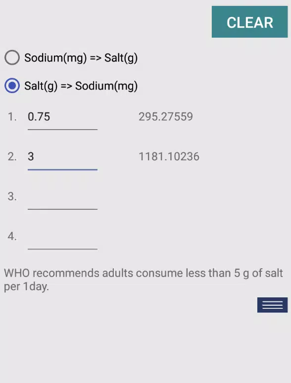 Sodium and Salt Calculator APK for Android Download