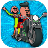 Motorcycle Motu Patlo Zeichen