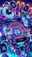 Luminous Flowers Butterfly Keyboard Theme poster