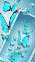 tema azul brilho borboleta imagem de tela 3