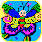 butterfly coloring pages : butterfly outline icône