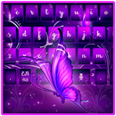 Purple Butterfly Keyboard Theme APK